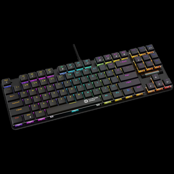 CANYON GAMING Cometstrike TKL GK-50 - gaming žična tipkovnica, črna - SLO gravura