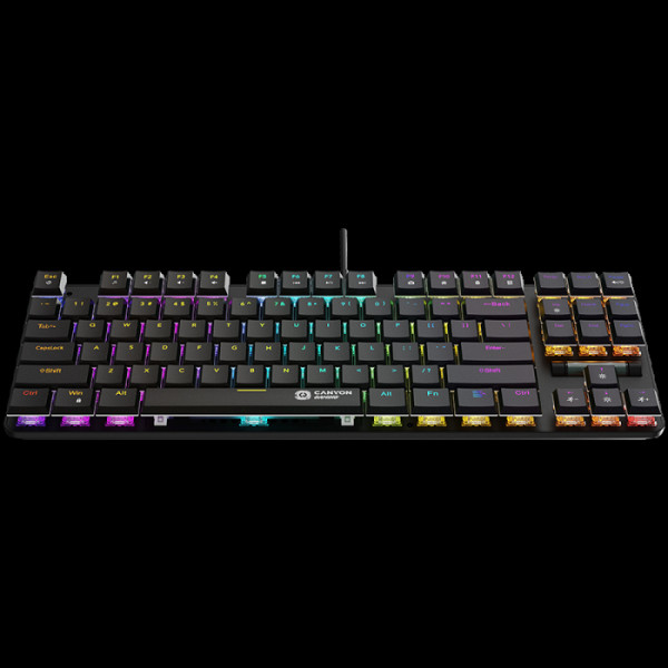 CANYON GAMING Cometstrike TKL GK-50 - gaming žična tipkovnica, črna - SLO gravura