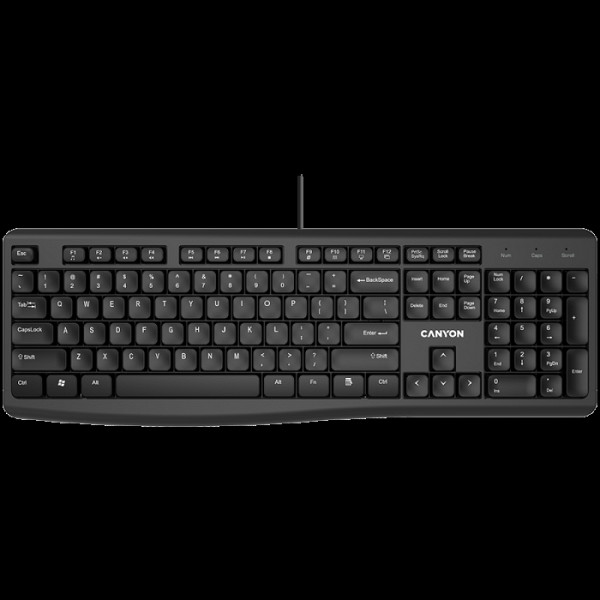 CANYON KB-50 - žična tipkovnica, črna - SLO gravura