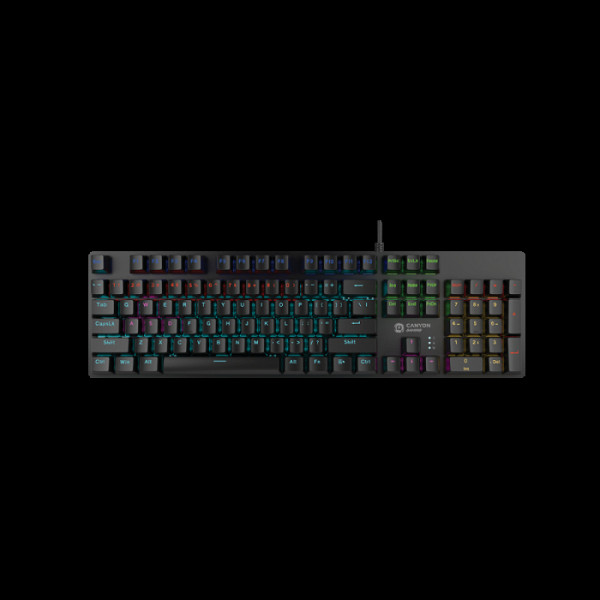 CANYON keyboard Reaper SKB-9 Full size Rainbow US Wired Black
