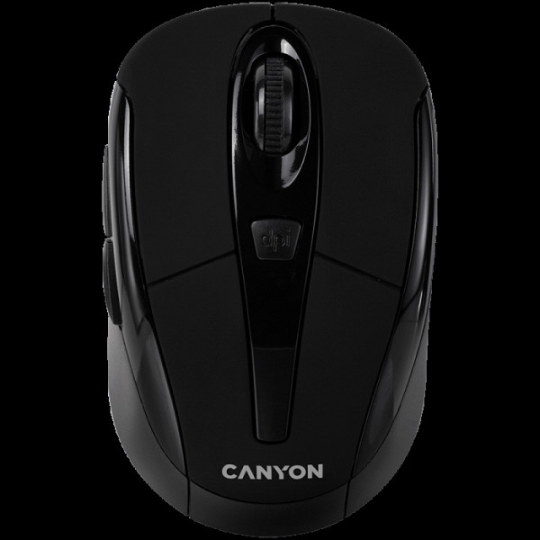 CANYON MSO-W6, brezžična optična miška 2,4 GHz, s 6 gumbi, DPI 800/1200/1600, črna