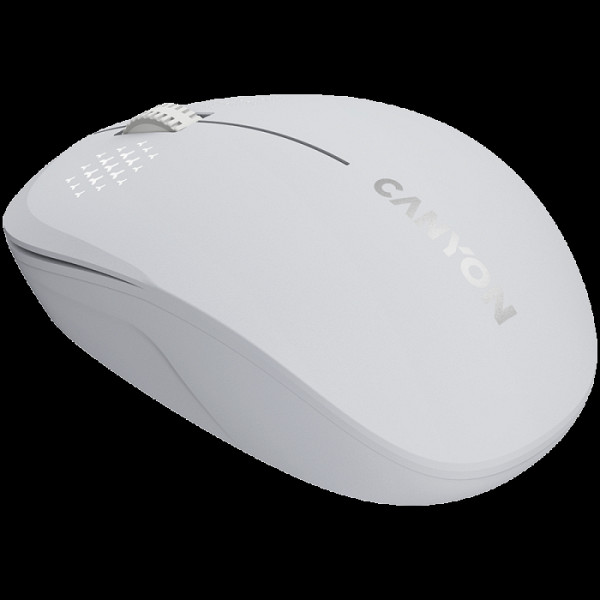 CANYON MW-04, brezžična Bluetooth optična miška s 3 gumbi, DPI 1200, z 1 AA baterijo Canyon Turbo Alkaline, bela