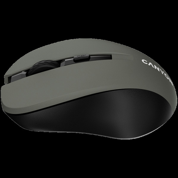 CANYON MW-1, brezžična optična miška 2,4 GHz, 4 gumbi, DPI 800/1200/1600, siva