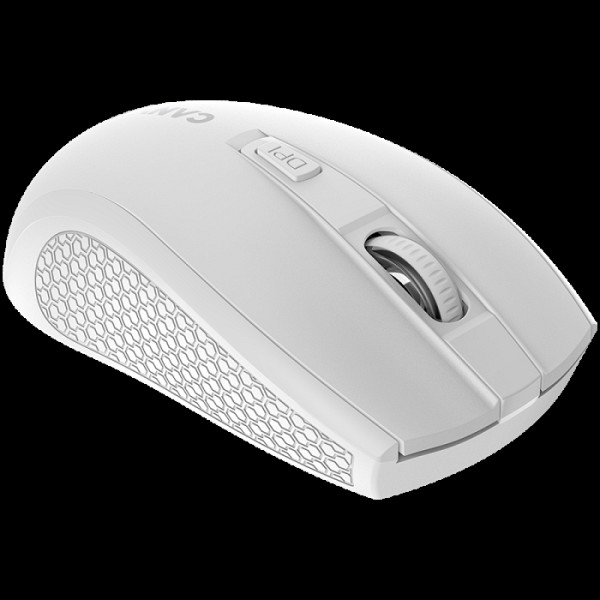 CANYON MW-7, 2.4 GHz brezžična miška, 6 gumbov, DPI 800/1200/1600, z 1 AA baterijo, velikost 1106037 mm, teža 58 g, bela