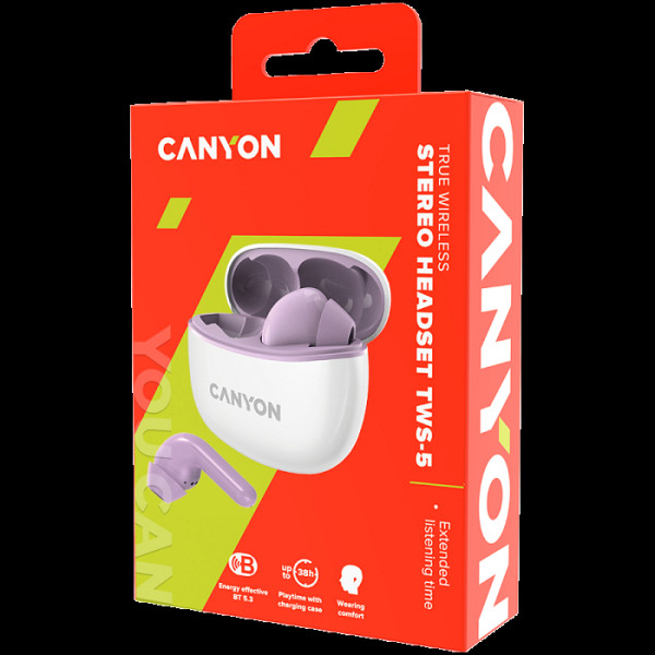 Canyon TWS-5 brezžične slušalke, vijolične (CNS-TWSPU)