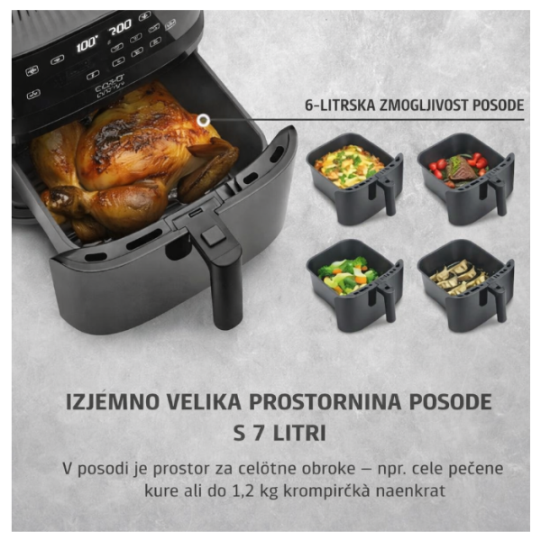 CASO Steam & Air Fry 700 cvrtnik na vroči zrak z dodatno funkcijo sopare 1700W