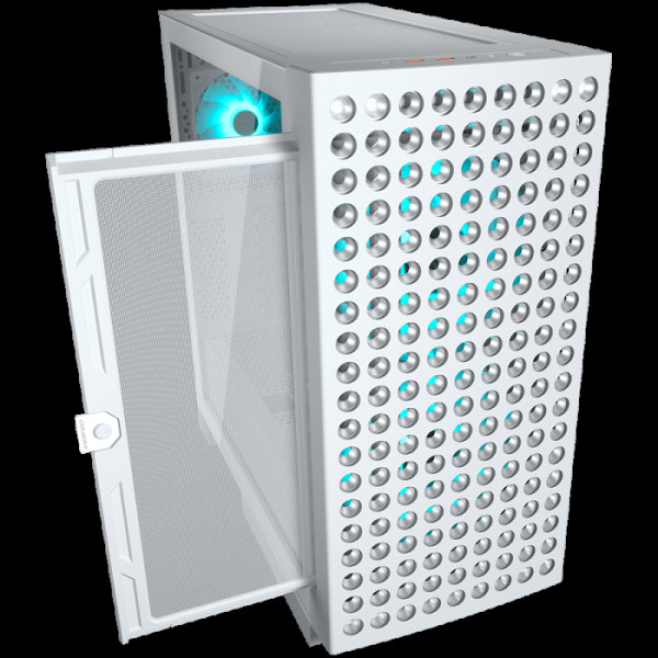 COUGAR AIRFACE ECO RGB PC Case, Mid Tower, White