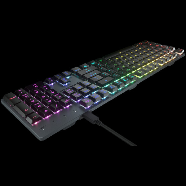 COUGAR LUXLIM - optično/mehanska žična gaming tipkovnica, RGB osvetlitev (14 učinkov), črna