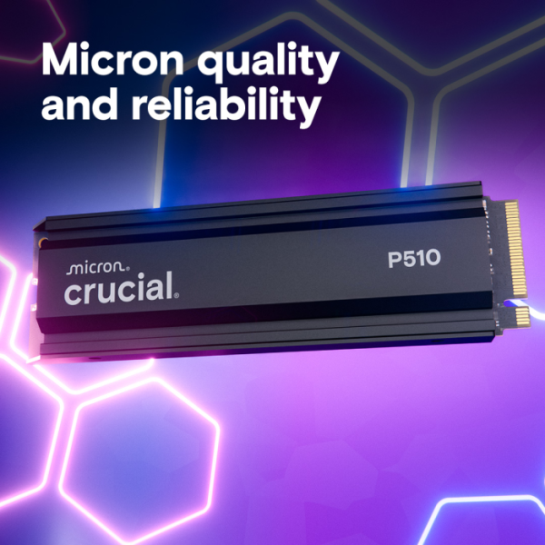Crucial P510 2TB PCIe Gen5 NVMe 2280 M.2 SSD s hladilnikom