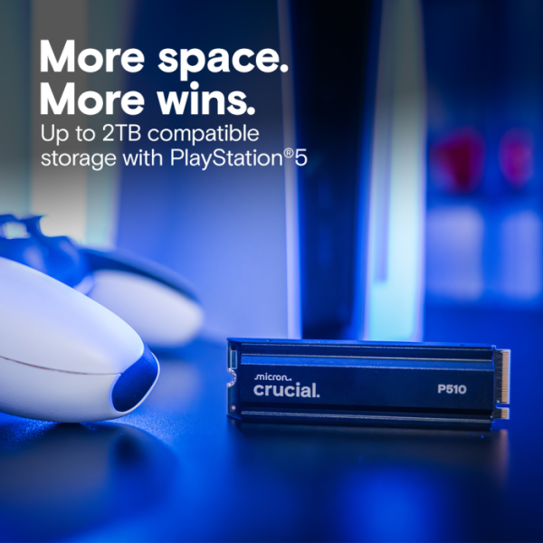Crucial P510 2TB PCIe Gen5 NVMe 2280 M.2 SSD s hladilnikom