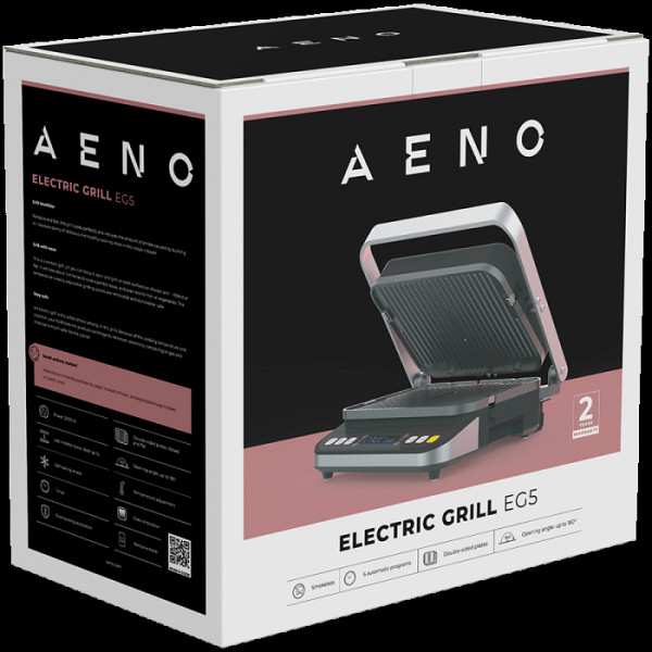 Električni žar, 2000W, 2 načina ogrevanja (spodnji žar, oba žara), 6 prednastavljenih programov, velikost plošče 320*220mm
