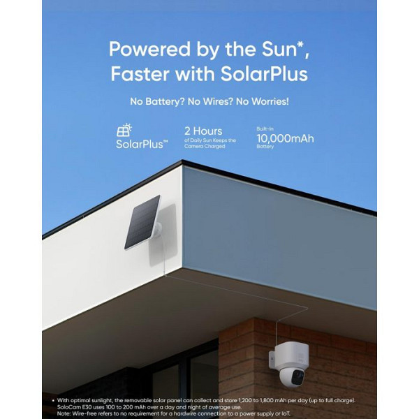Eufy Security SoloCam E30 zunanja brezžična kamera s solarnim panelom