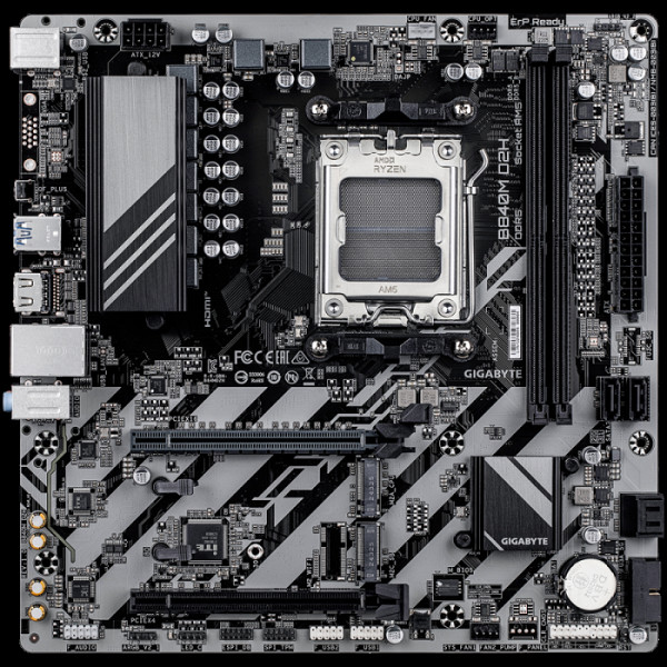 GIGABYTE B840M D2H AM5 mATX osnovna plošča - AMD B840, 2xDDR5, 2xM.2, 4xSATA, 2.5Gb LAN, 1xHDMI