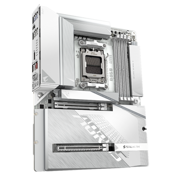 GIGABYTE B850 A STEALTH ICE, DDR5, SATA3, USB3.2Gen2x2, DP, 5GbE, WiFi, AM5 ATX
