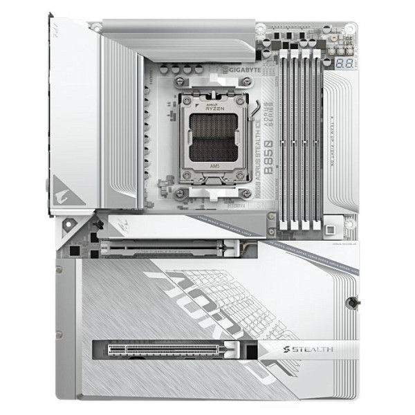 GIGABYTE B850 A STEALTH ICE, DDR5, SATA3, USB3.2Gen2x2, DP, 5GbE, WiFi, AM5 ATX