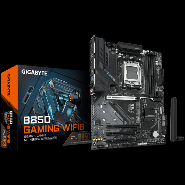 GIGABYTE B850 GAMING WIFI6 AM5 ATX osnovna plošča - AMD B850, 4xDDR5, 3xM.2, 4xSATA, 1Gb LAN, WiFi 6, BT, 1xDP, 1xHDMI