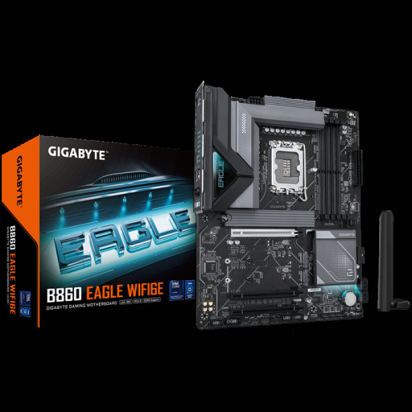 GIGABYTE B860 EAGLE WIFI6E LGA1851 ATX osnovna plošča - Intel B860, 4xDDR5, 3xM.2, 4xSATA, 2.5Gb LAN, WiFi 6E, BT, 1xDP, 1xHDMI