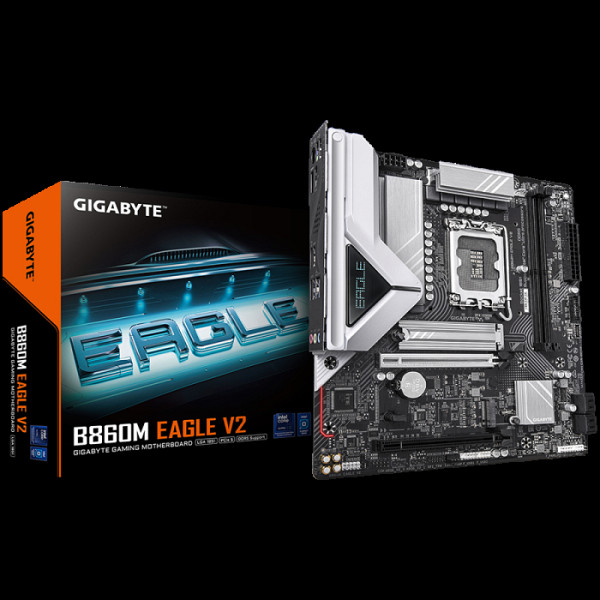 GIGABYTE B860M EAGLE V2 LGA1851 mATX osnovna plošča - Intel B860, 2xDDR5, 2xM.2, 4xSATA, 2.5Gb LAN, 1xDP, 1xHDMI