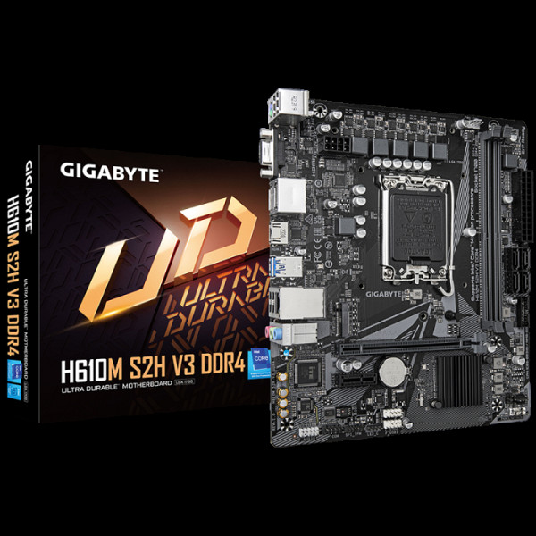 GIGABYTE H610M S2H V3 DDR4, DDR4, SATA3, HDMI, USB3.2Gen1, LGA1700 mATX