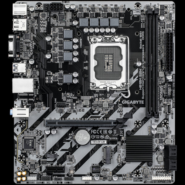 GIGABYTE H810M S2H, DDR5, SATA3, DP, USB3.2Gen1, LGA1851 mATX