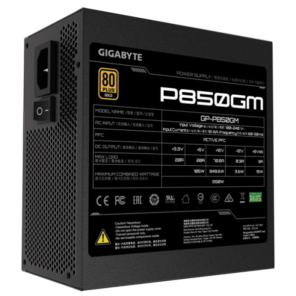 Gigabyte P850GM GOLD modularni napajalnik