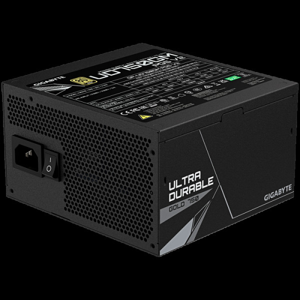 GIGABYTE UD750GM PG5 V2 750W modularni napajalnik, 80 PLUS Gold, podpora za PCIe Gen 5.1 in ATX 3.1 standard