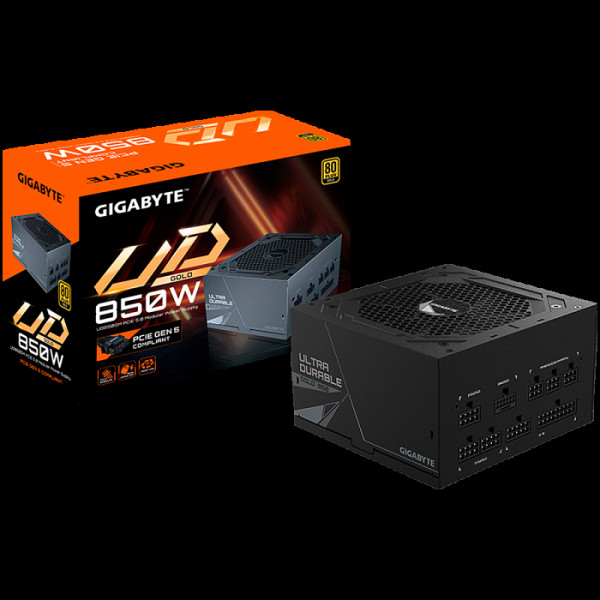 GIGABYTE UD850GM PG5 850W modularni napajalnik, 80 PLUS Gold, podpora za PCIe Gen 5.0 in ATX 3.0 standard
