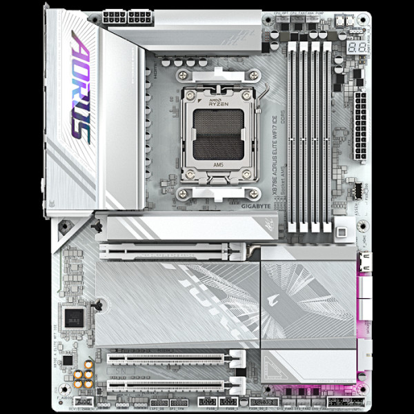 GIGABYTE X870E AORUS ELITE WIFI7 ICE, DDR5, SATA3, USB4, DP, 2.5GbE, WiFi 7, AM5 ATX