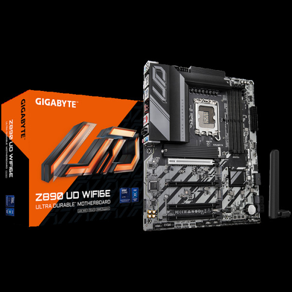 GIGABYTE Z890 UD WIFI6E, DDR5, SATA3, USB4, DP, 2.5GbE, WIFI 6E, LGA1851 ATX