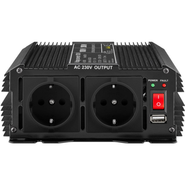 GOOBAY 12V-230V DC/AC USB-5V 1000W pretvornik inverter napajalnik