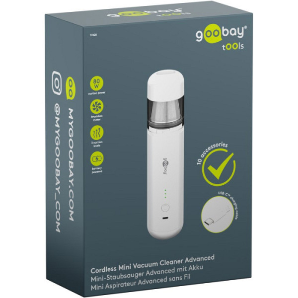 GOOBAY mini baterijski advanced 80W 14,5kPa sesalnik