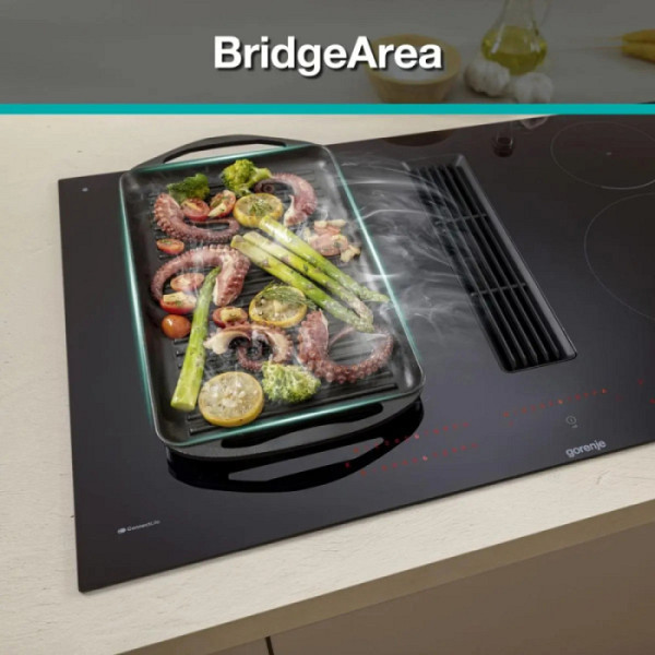 Gorenje indukcija z napo GEH8432BSCWF 83cm, InstaDetect, StableHeat