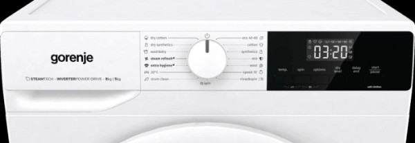 Gorenje pral.-sušilni stroj W3D2A854ADS 8kg, 1400obr., bel