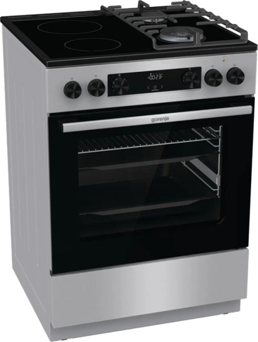Gorenje štedilnik kombiniran GKC6C60XT 60cm, plin+elektrika