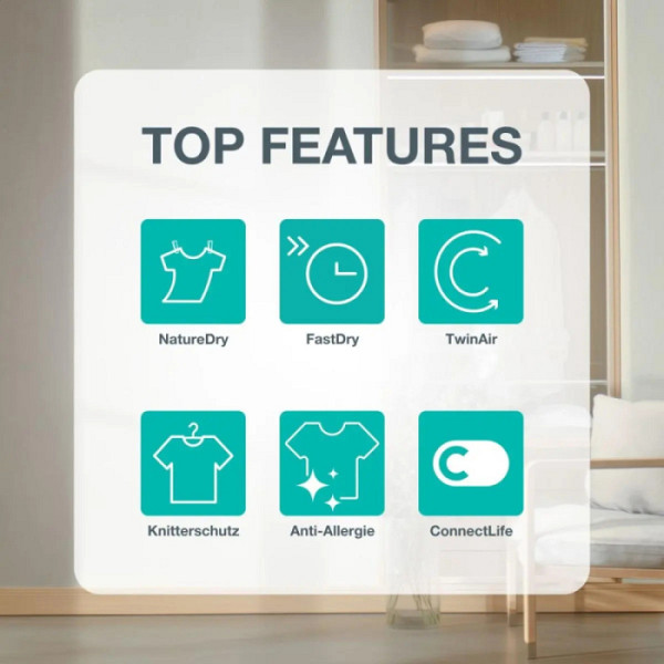 Gorenje sušilni stroj DG41DP 10Kg, G400, D, NatureDry, FastDry, bel