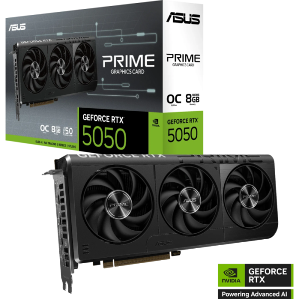 Grafična kartica ASUS Prime GeForce RTX 5050 OC, 8GB GDDR6, PCI-E 5.0 PRIME-RTX5050-O8G