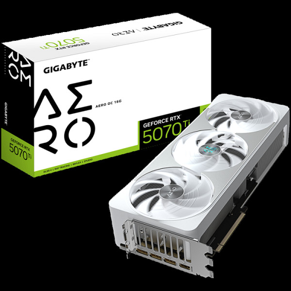 Grafična kartica GIGABYTE GeForce RTX 5070 Ti AERO OC 16G, 16GB GDDR7, PCI-E 5.0