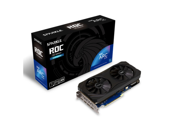 Grafična kartica Intel ARC A770 ROC OC Edition, 16GB GDDR6, PCIe 4.0 x16, 3x DisplayPort, 1x HDMI, Sparkle