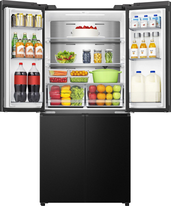Hisense 4-vratni hladilnik RQ5P470SAFD H:304L, Z:87L,1785x794x698mm, črn