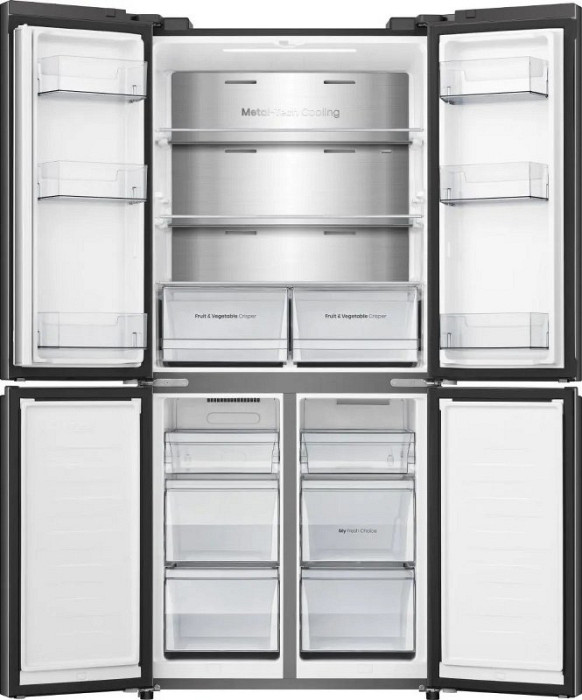 Hisense 4-vratni hladilnik RQ5P470SAFD H:304L, Z:87L,1785x794x698mm, črn