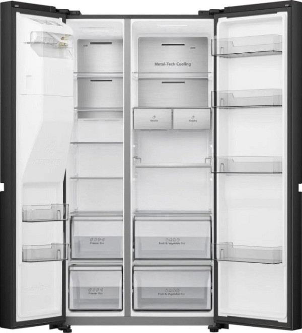 Hisense 4-vratni hladilnik RS818N4IFD H:417L, Z:200L,1790x910x730mm, črn