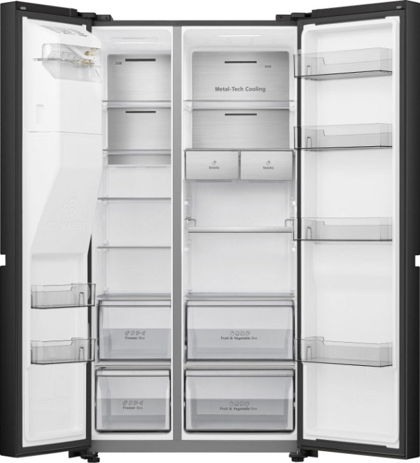 Hisense 4-vratni hladilnik RS818N4IFD H:417L, Z:200L,1790x910x730mm, črn