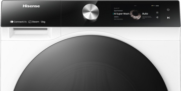 Hisense pralni stroj WF7S1247BW 12Kg, 7S , 1400obr, A, TFT, bel