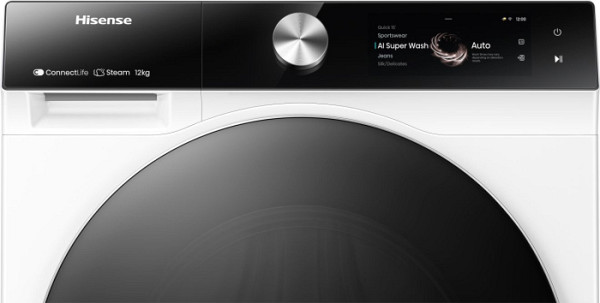 Hisense pralni stroj WF7S1247BW 12Kg, 7S , 1400obr, A, TFT, bel