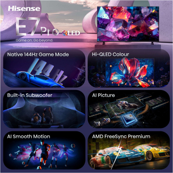 HISENSE QLED TV 100E7S PRO Smart TV 4K 144 Hz