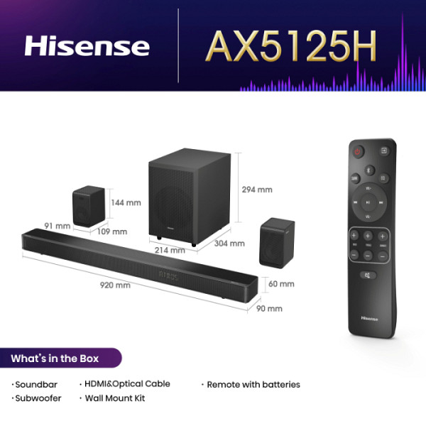 HISENSE soundbar AX5125H