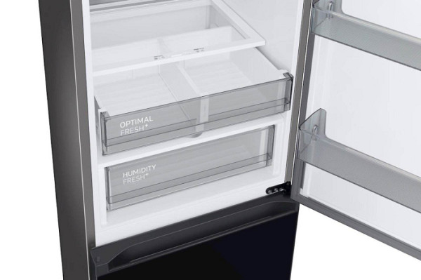 Hlad. Samsung Bespoke RB34C7B5E22/EF, črna-steklo