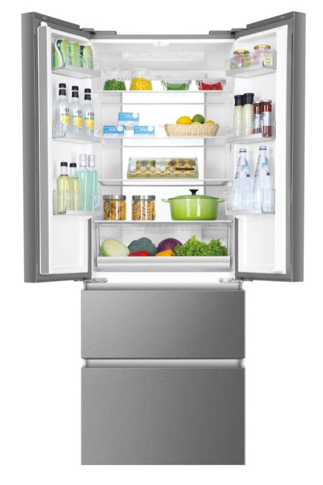Hladilnik HAIER HB17FPAAA, 190,6 cm, E, 446 l, French Door, Inox