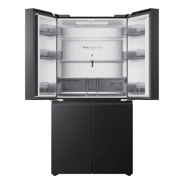 Hladilnik HAIER HCR59F18DNMB, 182,5 cm, D, 706 l, 4-vratni, črn