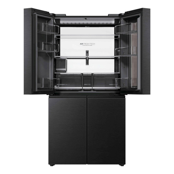 Hladilnik HAIER HCW99F18DHMB, 182,5 cm, D, 700 l, 4-vratni, Črna
